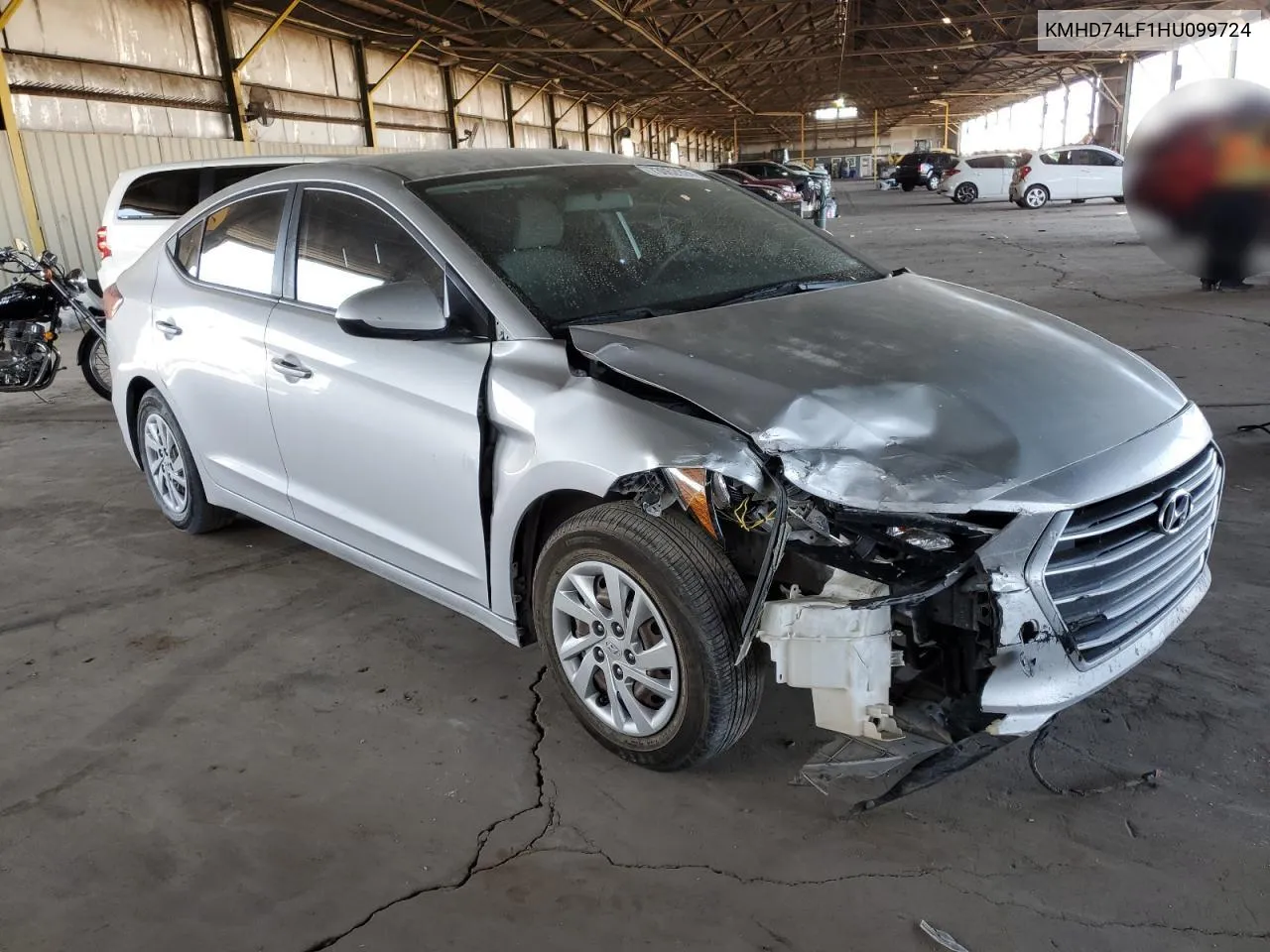 KMHD74LF1HU099724 2017 Hyundai Elantra Se