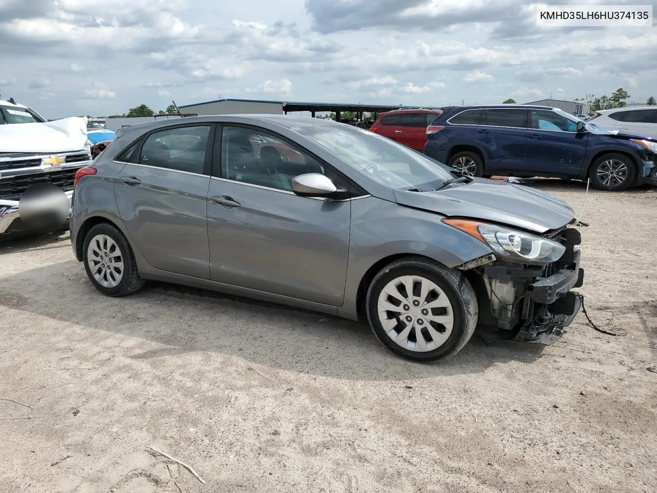 2017 Hyundai Elantra Gt VIN: KMHD35LH6HU374135 Lot: 73123934