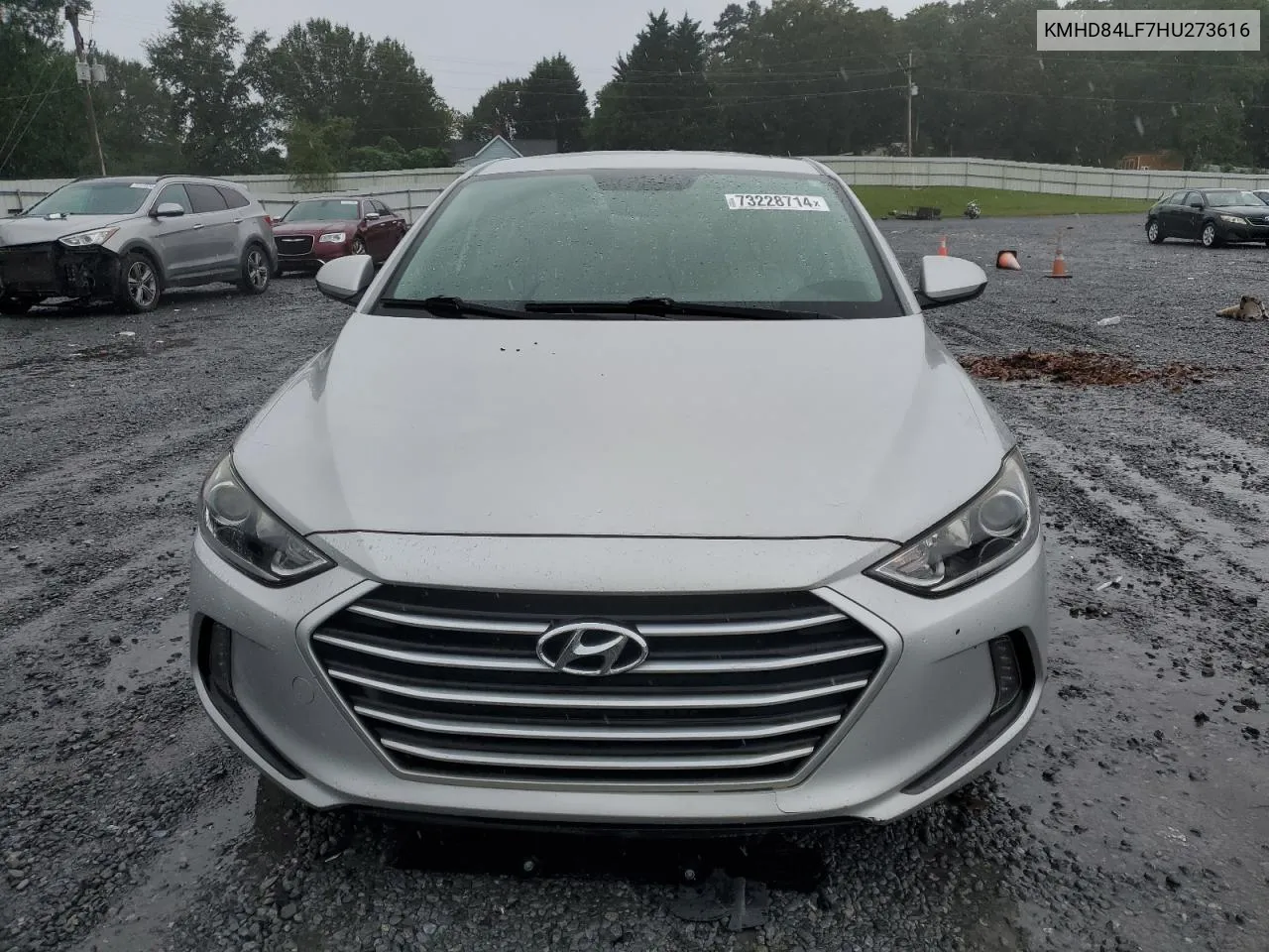 2017 Hyundai Elantra Se VIN: KMHD84LF7HU273616 Lot: 73228714