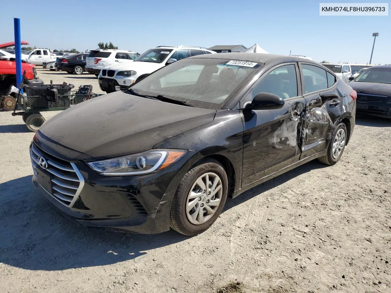 KMHD74LF8HU396733 2017 Hyundai Elantra Se