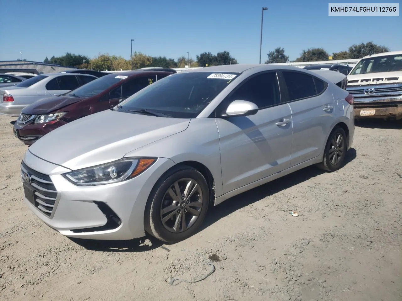 2017 Hyundai Elantra Se VIN: KMHD74LF5HU112765 Lot: 73386734