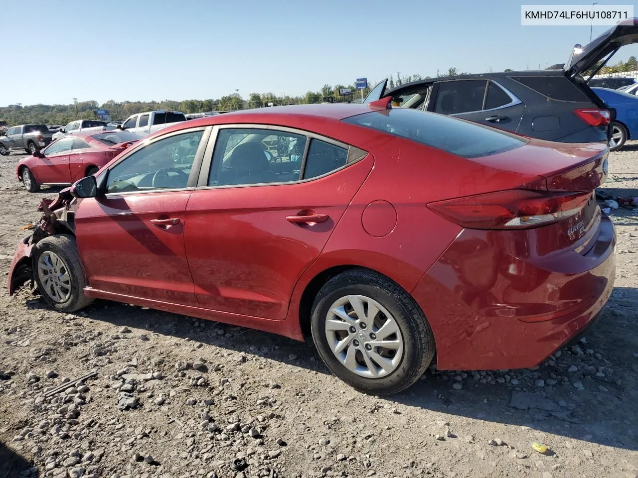 2017 Hyundai Elantra Se VIN: KMHD74LF6HU108711 Lot: 73793264