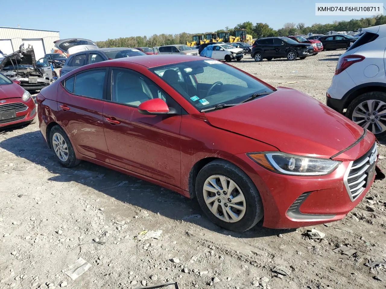 2017 Hyundai Elantra Se VIN: KMHD74LF6HU108711 Lot: 73793264