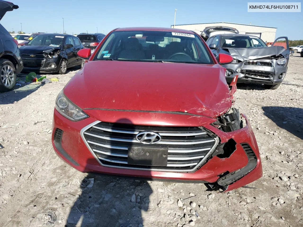 2017 Hyundai Elantra Se VIN: KMHD74LF6HU108711 Lot: 73793264