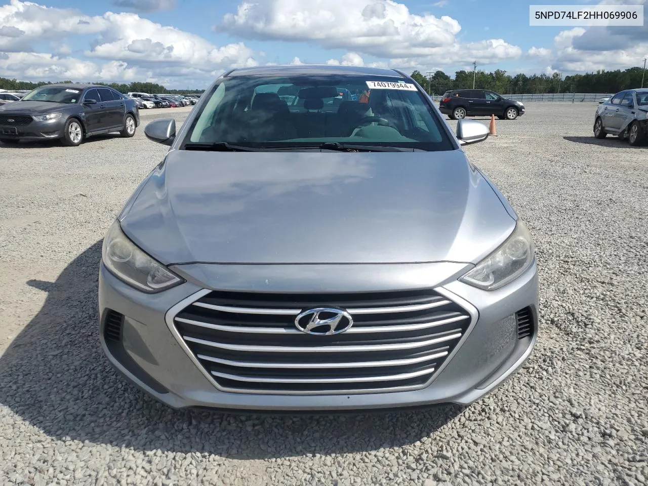 2017 Hyundai Elantra Se VIN: 5NPD74LF2HH069906 Lot: 74079944