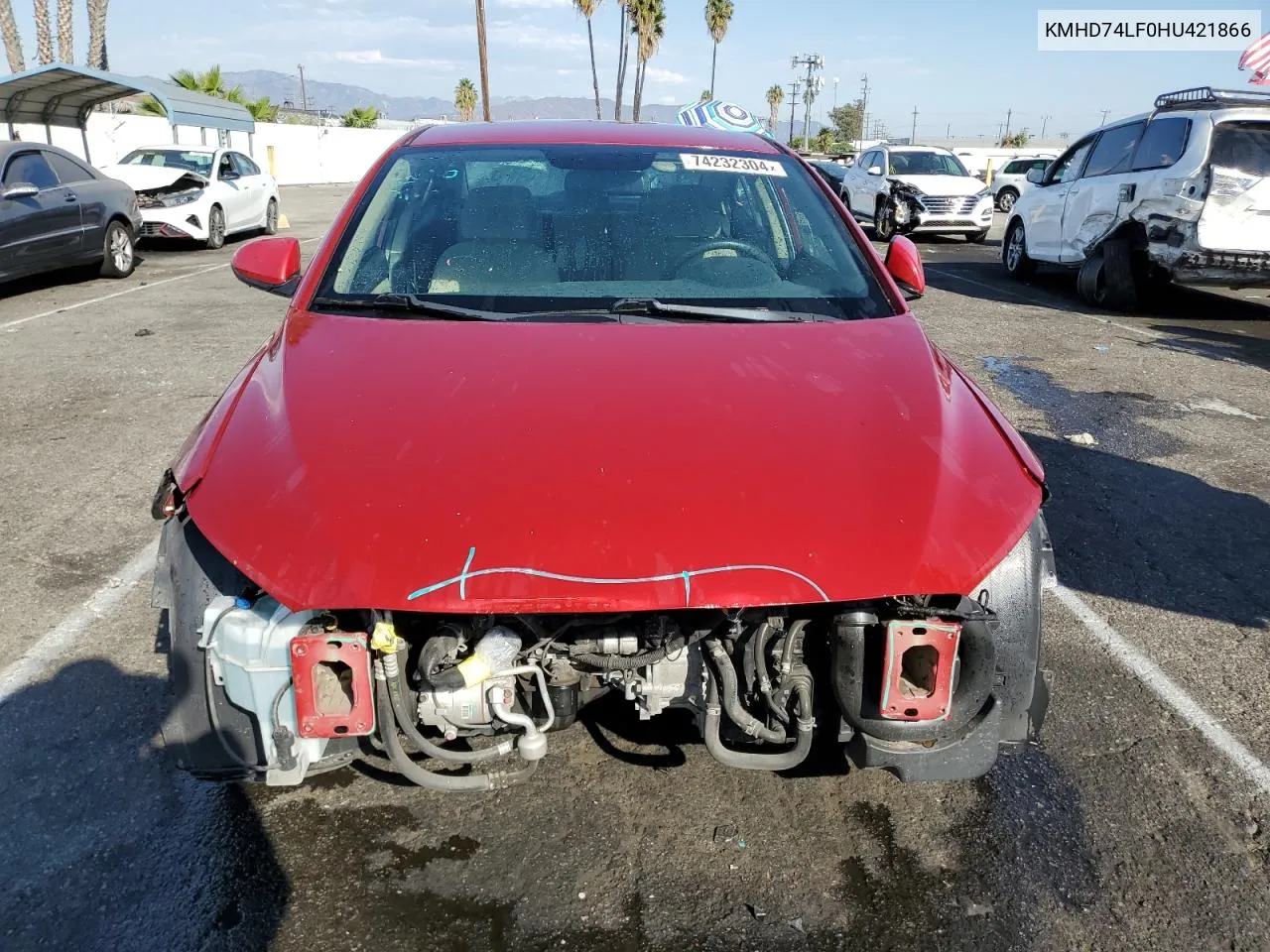 KMHD74LF0HU421866 2017 Hyundai Elantra Se