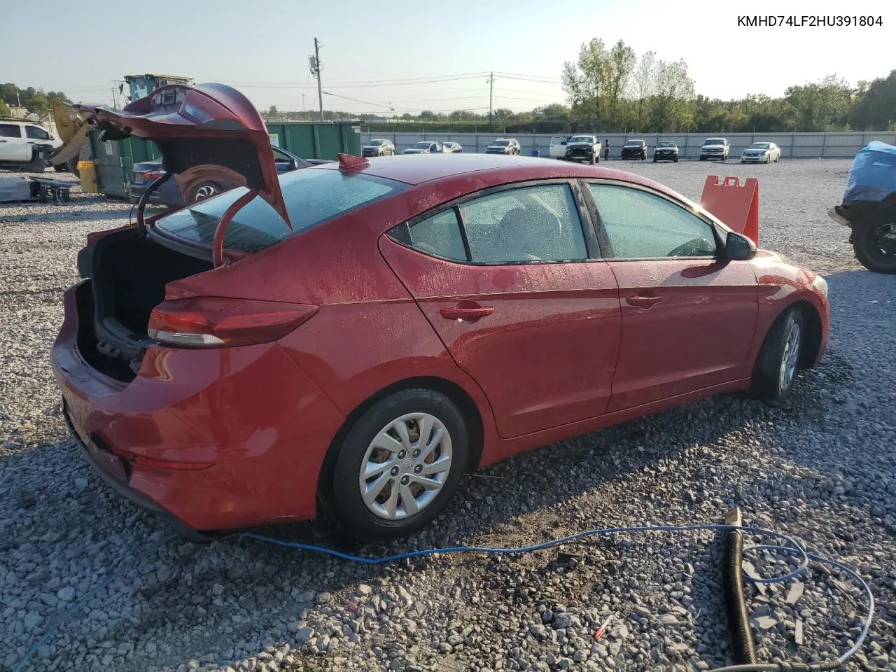 2017 Hyundai Elantra Se VIN: KMHD74LF2HU391804 Lot: 74336494