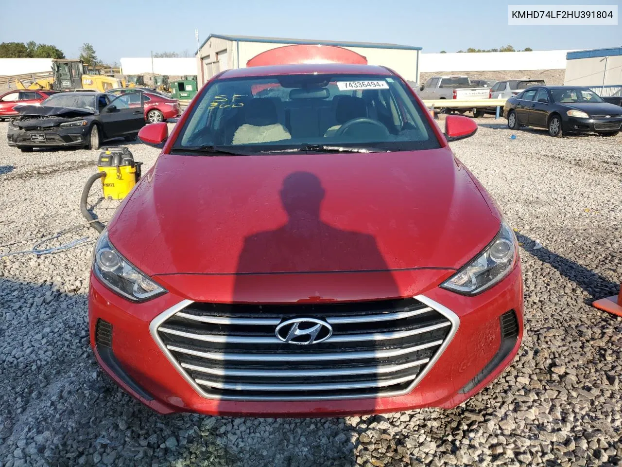 KMHD74LF2HU391804 2017 Hyundai Elantra Se