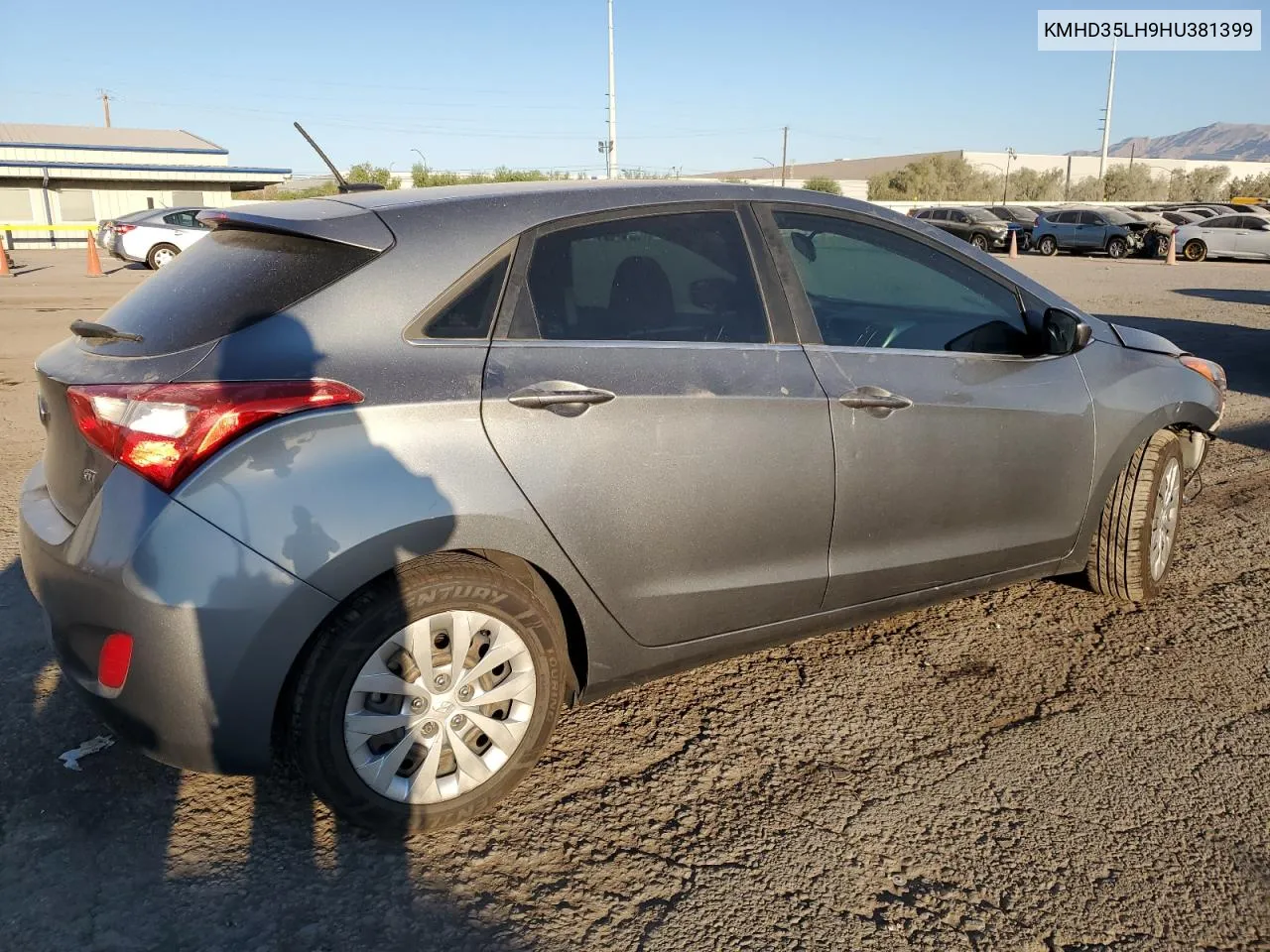 2017 Hyundai Elantra Gt VIN: KMHD35LH9HU381399 Lot: 74624664