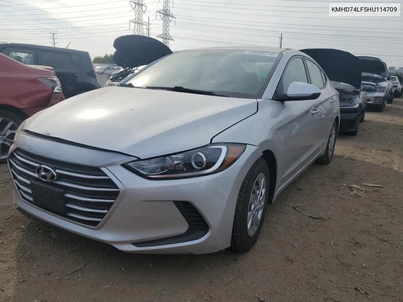 2017 Hyundai Elantra Se VIN: KMHD74LF5HU114709 Lot: 75550214