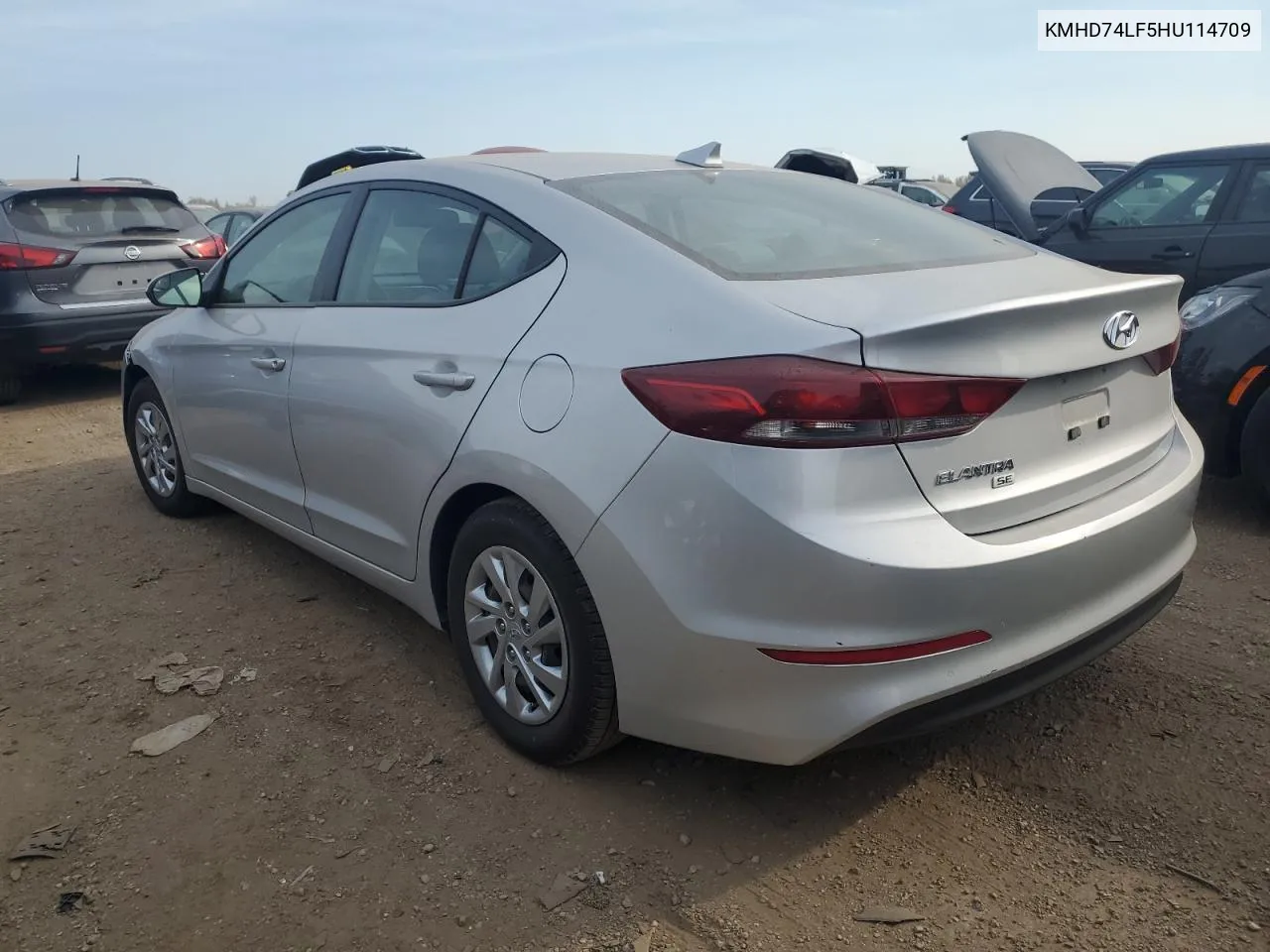 2017 Hyundai Elantra Se VIN: KMHD74LF5HU114709 Lot: 75550214