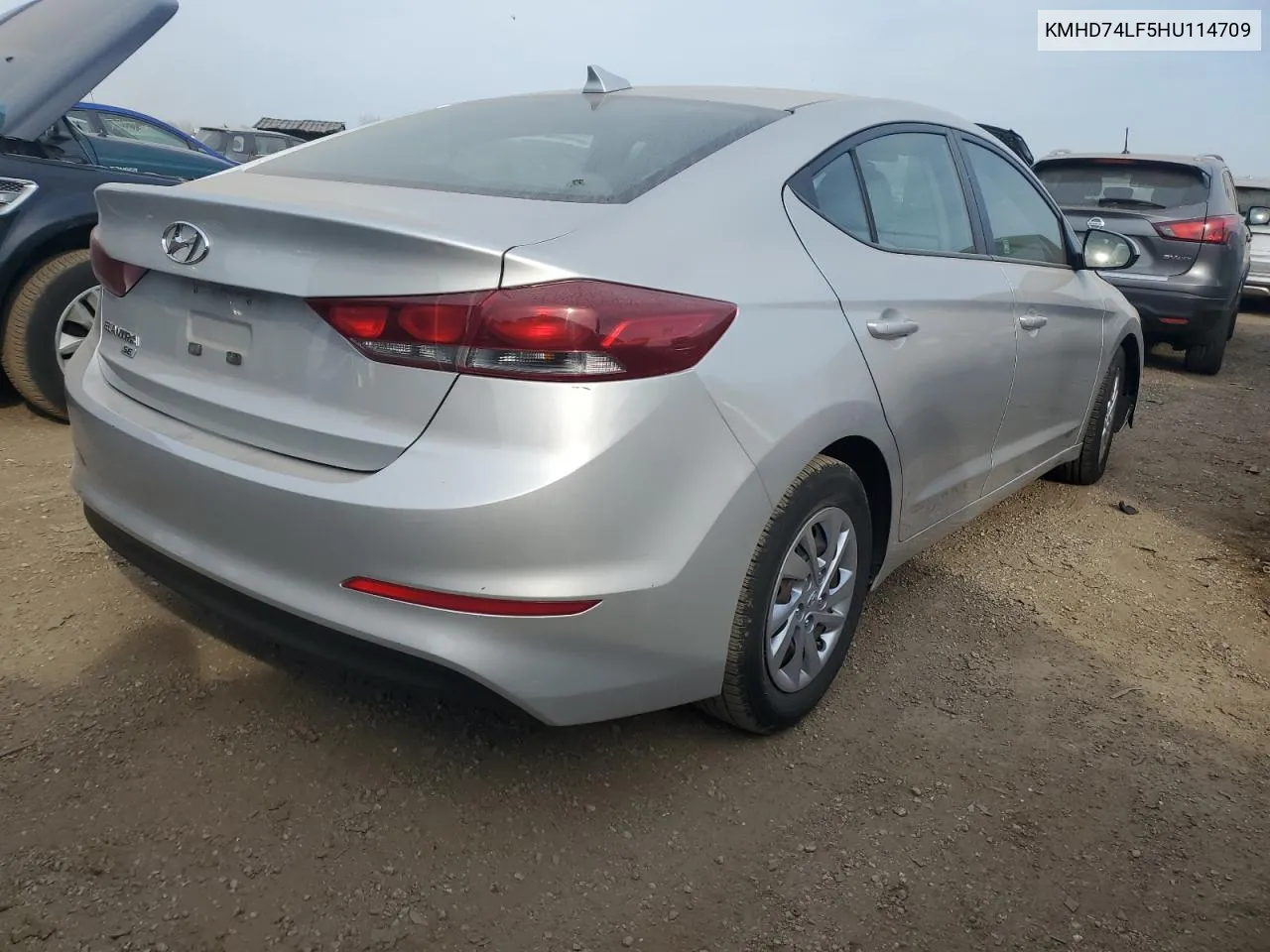 2017 Hyundai Elantra Se VIN: KMHD74LF5HU114709 Lot: 75550214