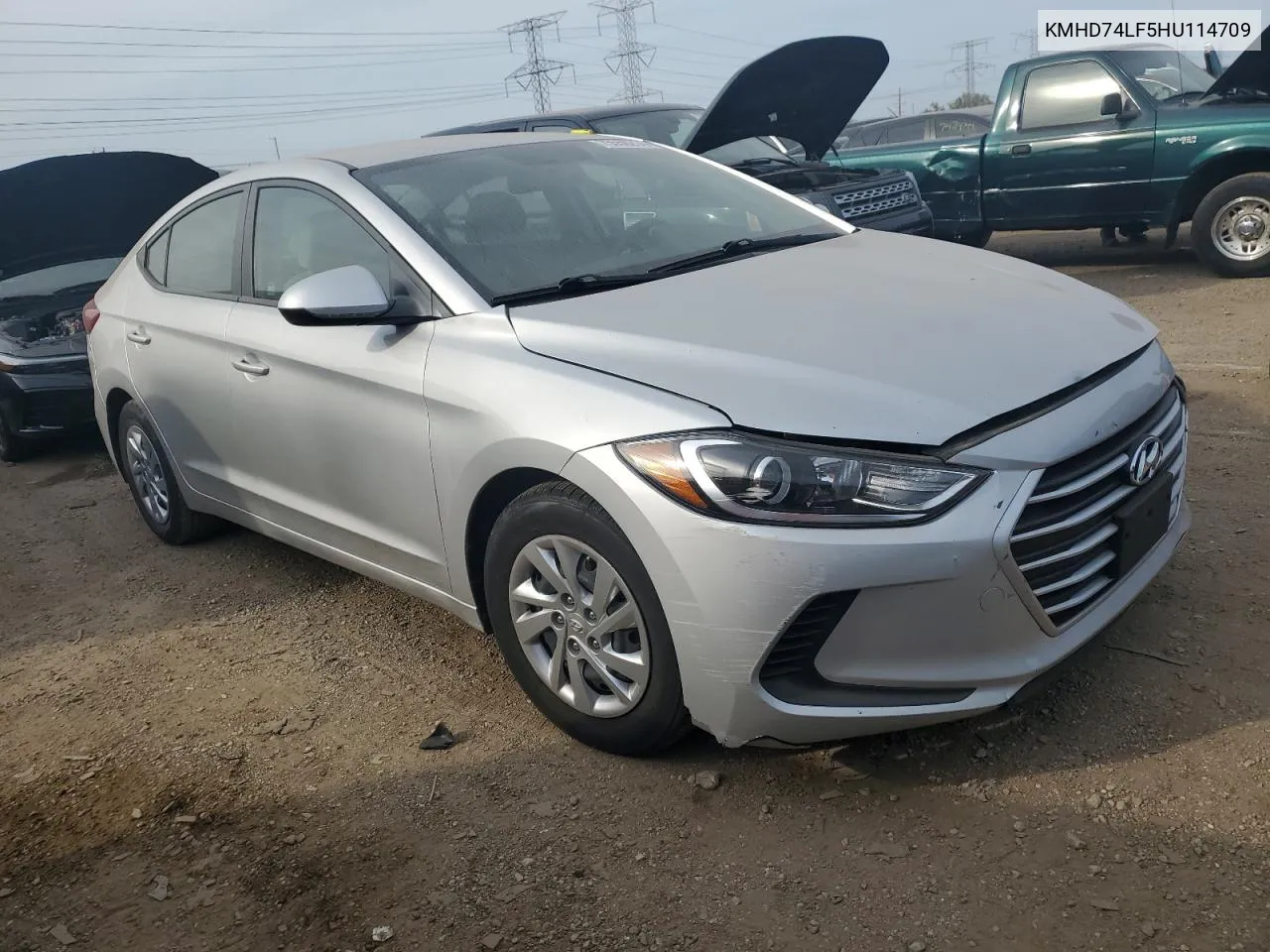 2017 Hyundai Elantra Se VIN: KMHD74LF5HU114709 Lot: 75550214