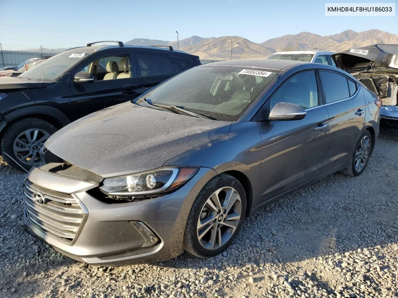 2017 Hyundai Elantra Se VIN: KMHD84LF8HU186033 Lot: 75552354