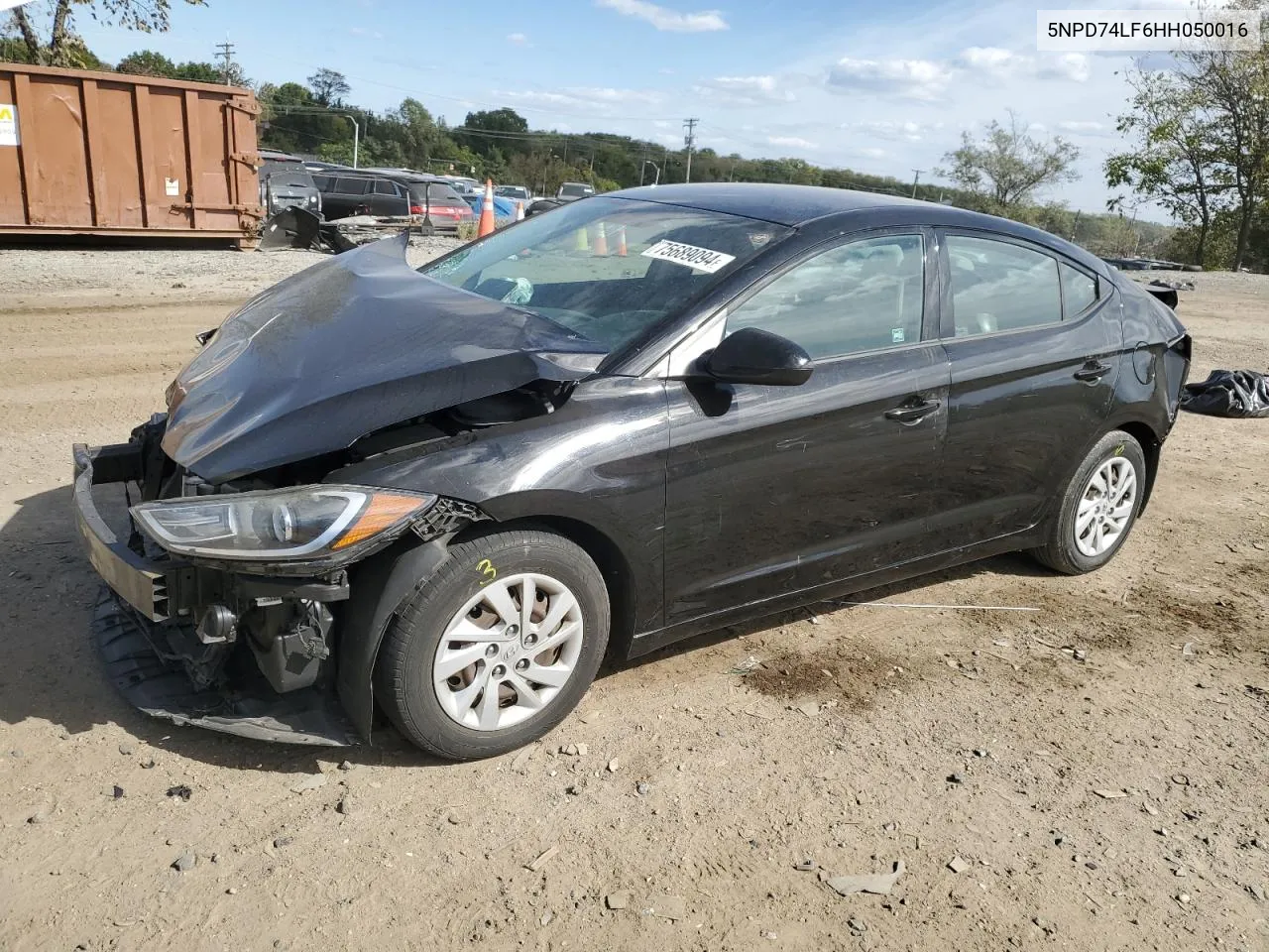 5NPD74LF6HH050016 2017 Hyundai Elantra Se