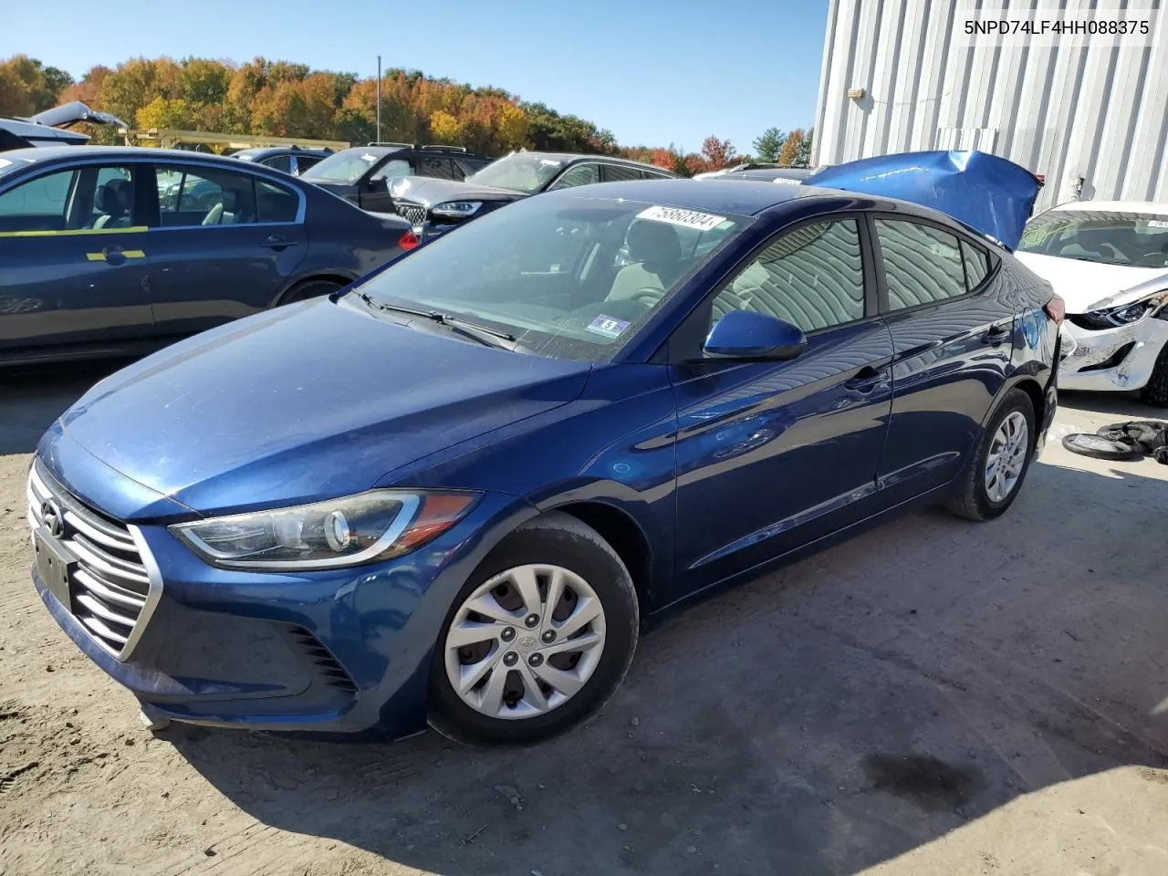 2017 Hyundai Elantra Se VIN: 5NPD74LF4HH088375 Lot: 75860304