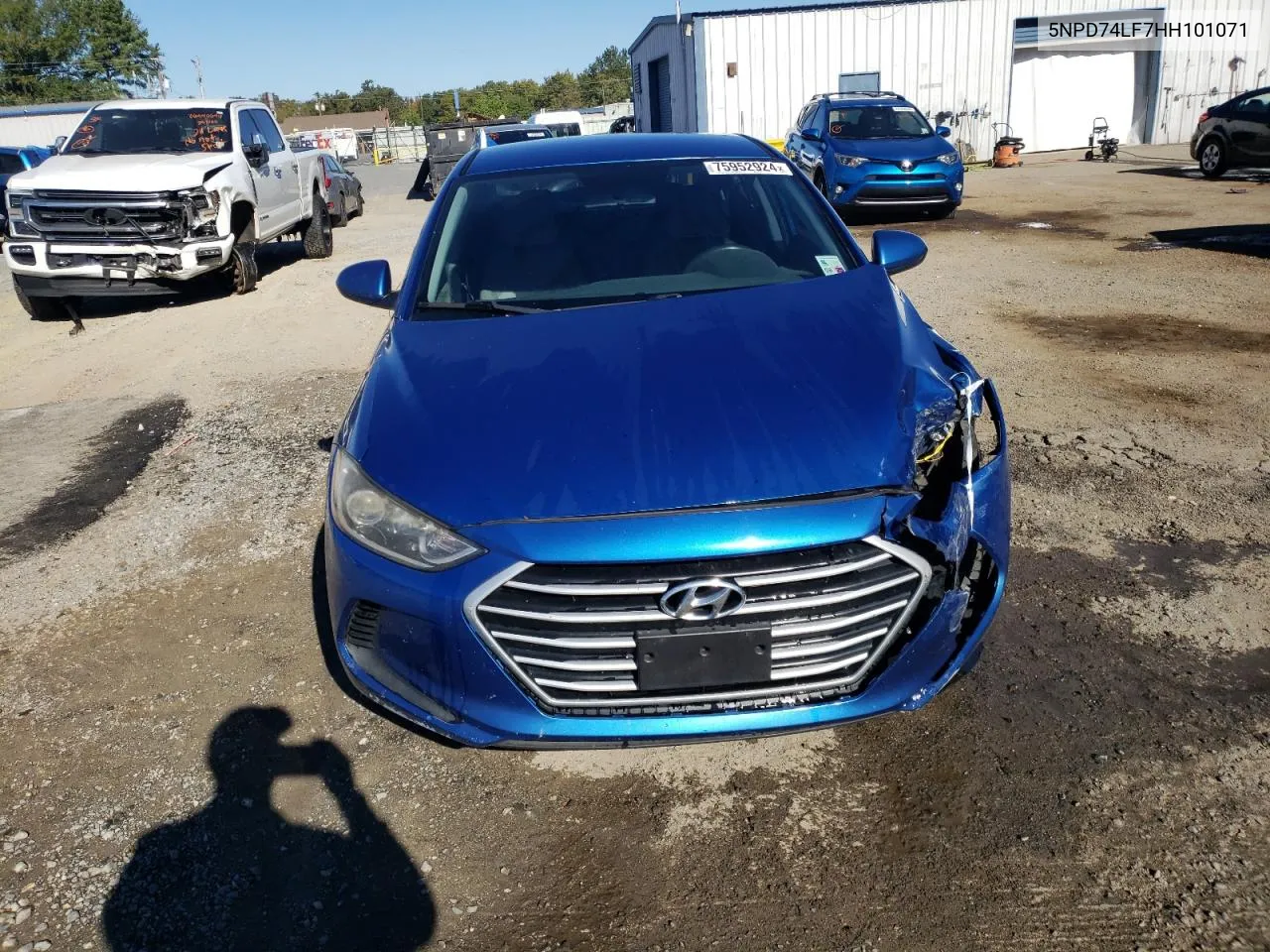 2017 Hyundai Elantra Se VIN: 5NPD74LF7HH101071 Lot: 75952924