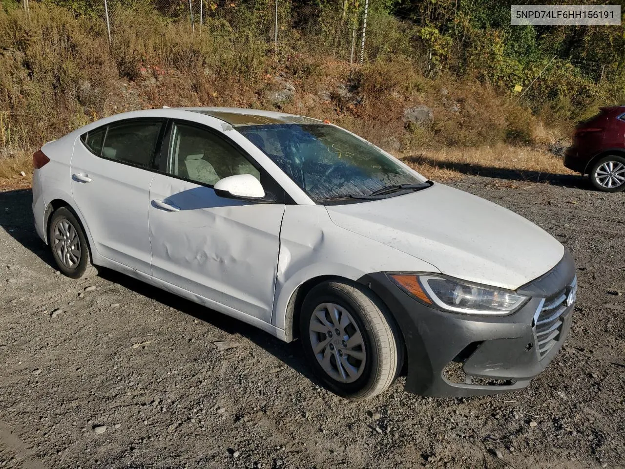 2017 Hyundai Elantra Se VIN: 5NPD74LF6HH156191 Lot: 76545954