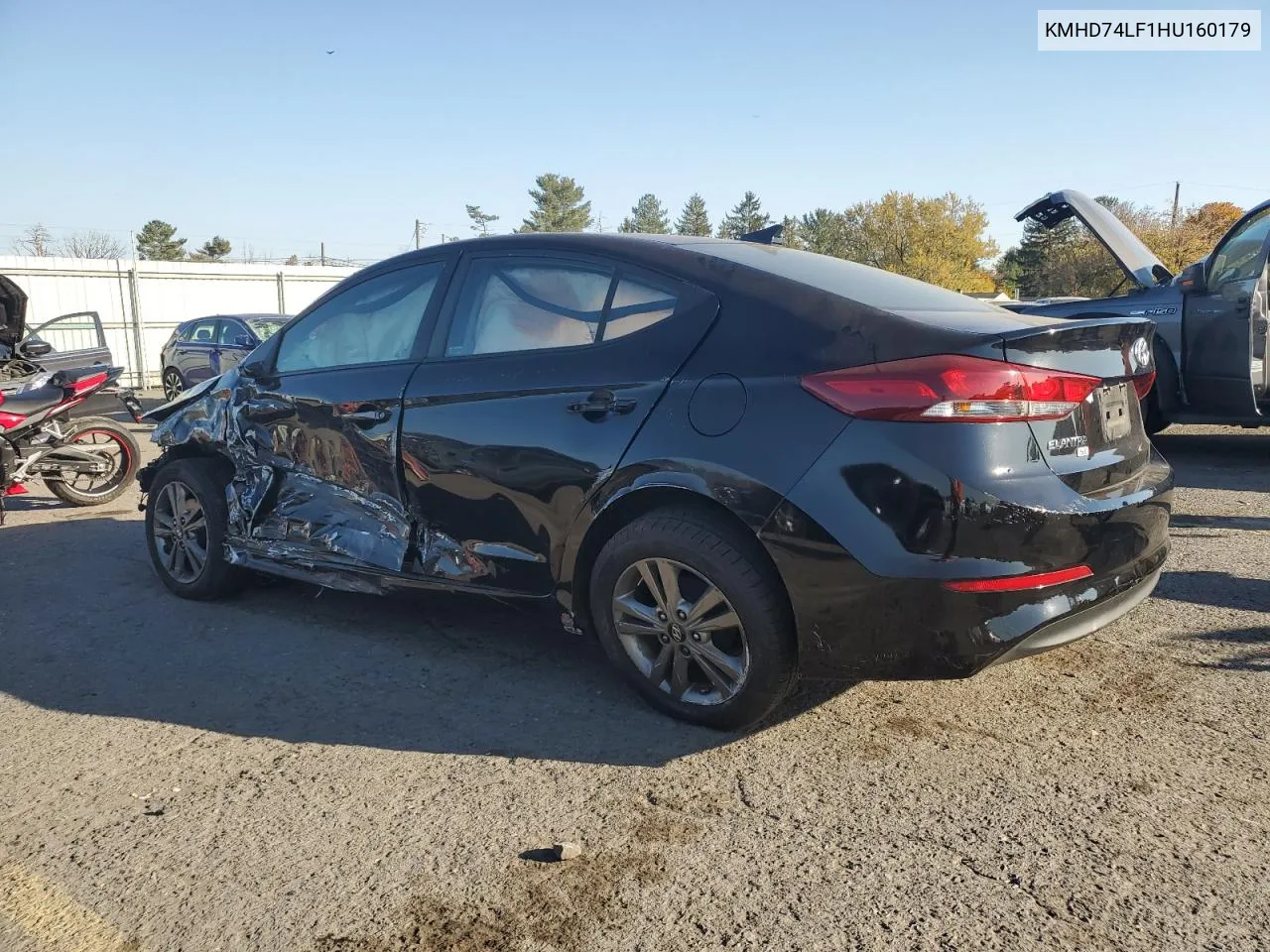 2017 Hyundai Elantra Se VIN: KMHD74LF1HU160179 Lot: 77195474