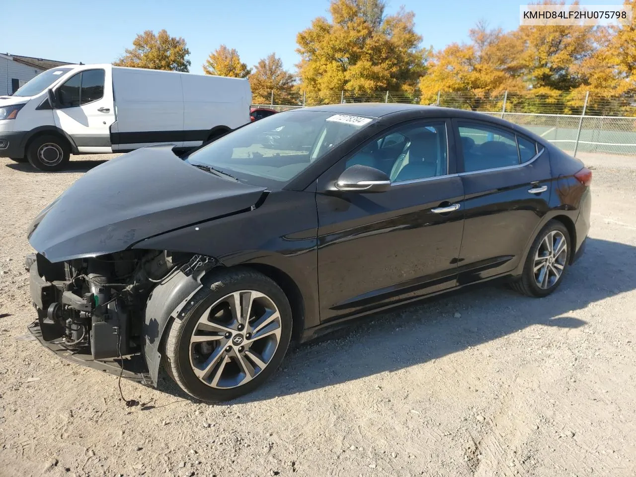 2017 Hyundai Elantra Se VIN: KMHD84LF2HU075798 Lot: 77278394