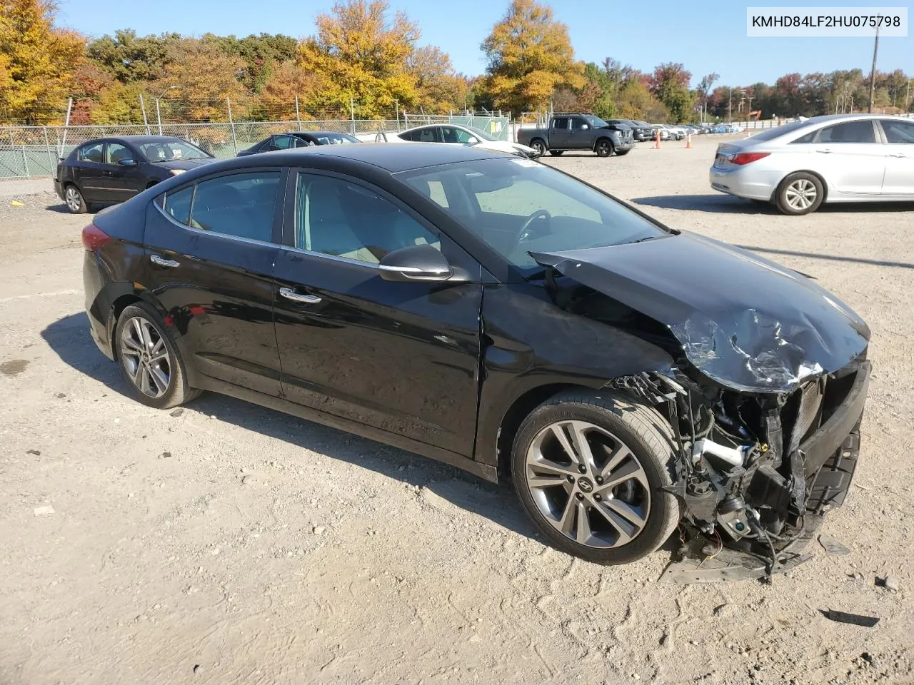 2017 Hyundai Elantra Se VIN: KMHD84LF2HU075798 Lot: 77278394