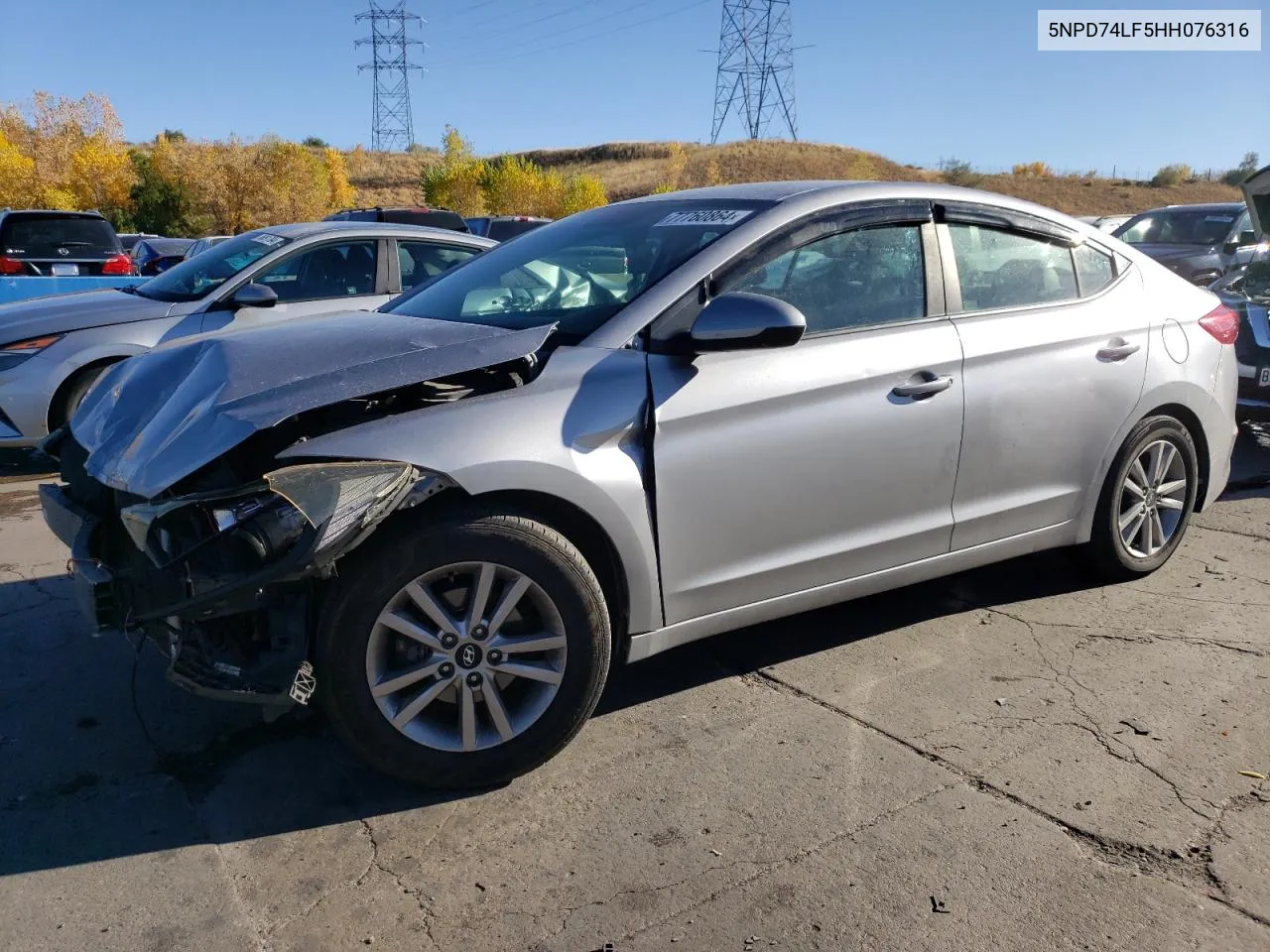 2017 Hyundai Elantra Se VIN: 5NPD74LF5HH076316 Lot: 77760864