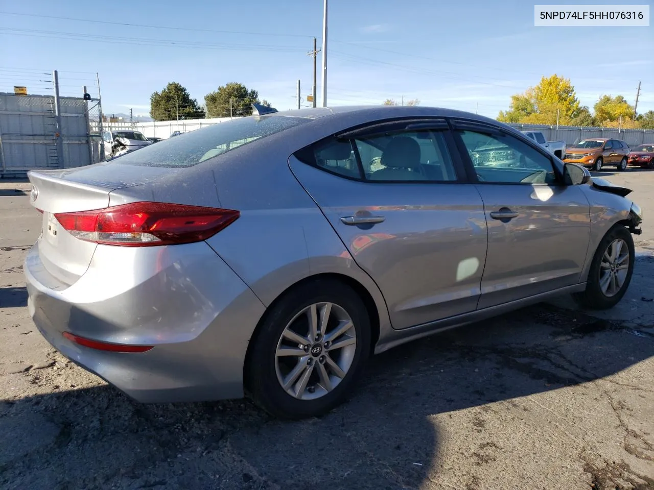 2017 Hyundai Elantra Se VIN: 5NPD74LF5HH076316 Lot: 77760864