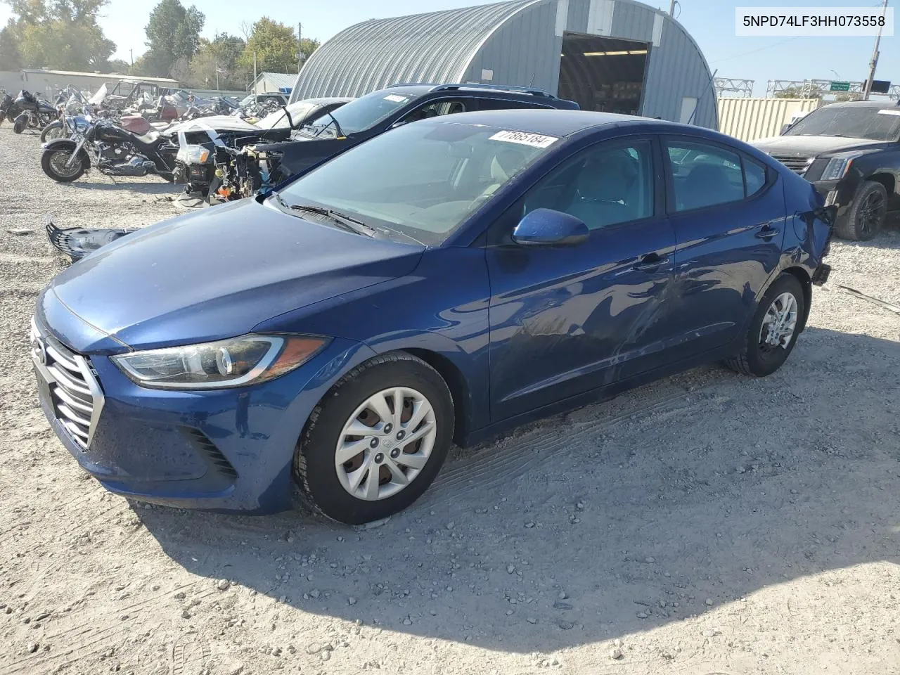 2017 Hyundai Elantra Se VIN: 5NPD74LF3HH073558 Lot: 77865184