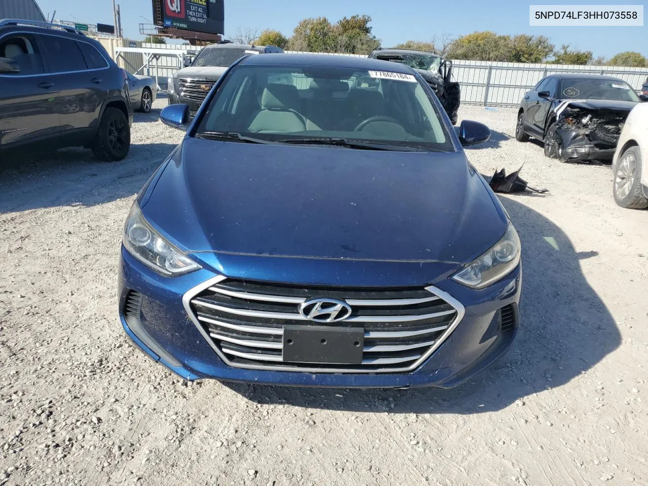 2017 Hyundai Elantra Se VIN: 5NPD74LF3HH073558 Lot: 77865184