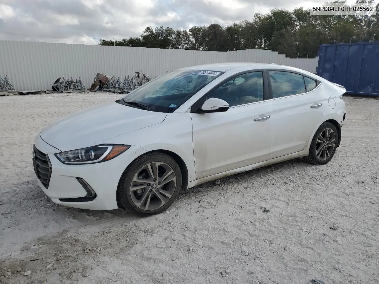 5NPD84LF0HH025562 2017 Hyundai Elantra Se