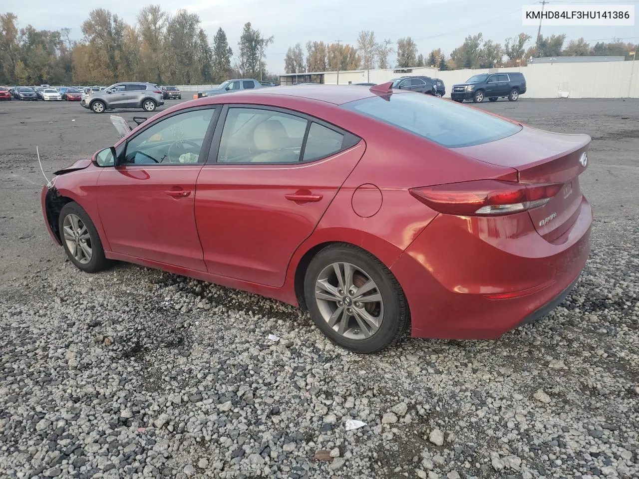 2017 Hyundai Elantra Se VIN: KMHD84LF3HU141386 Lot: 80173034