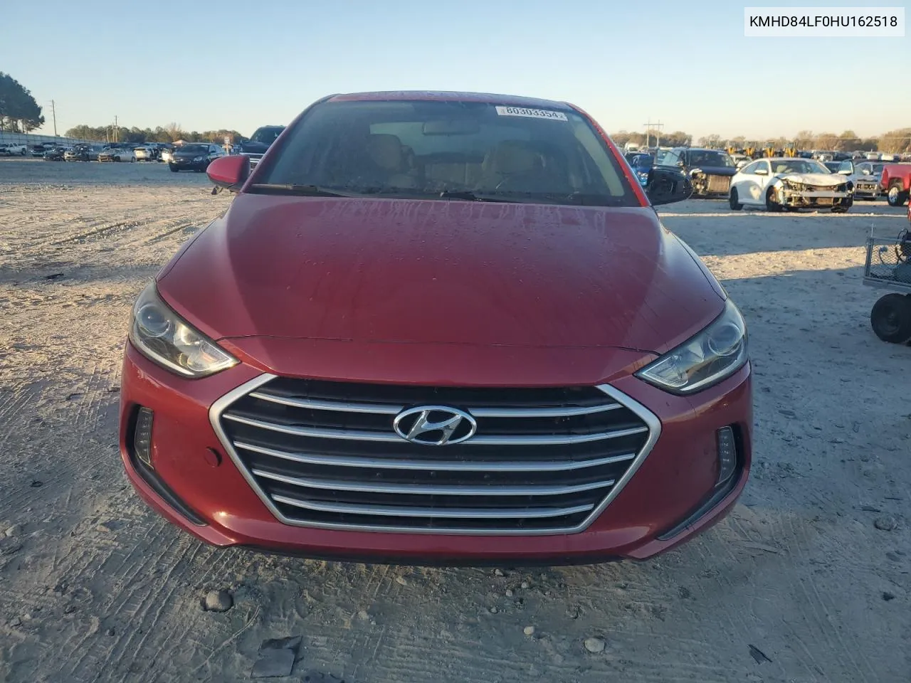 2017 Hyundai Elantra Se VIN: KMHD84LF0HU162518 Lot: 80303354