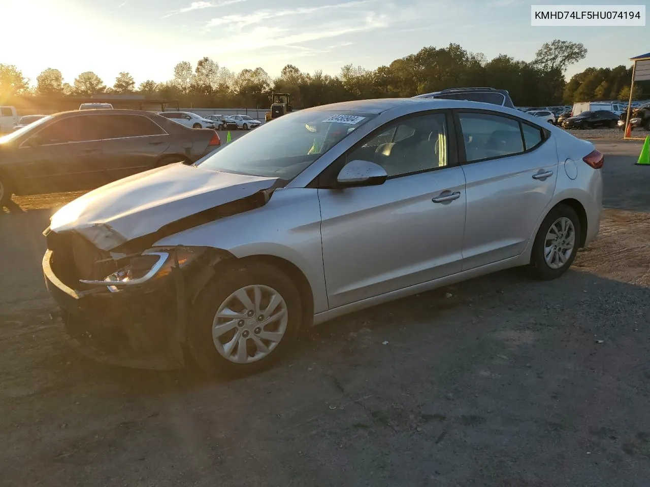 2017 Hyundai Elantra Se VIN: KMHD74LF5HU074194 Lot: 80450904