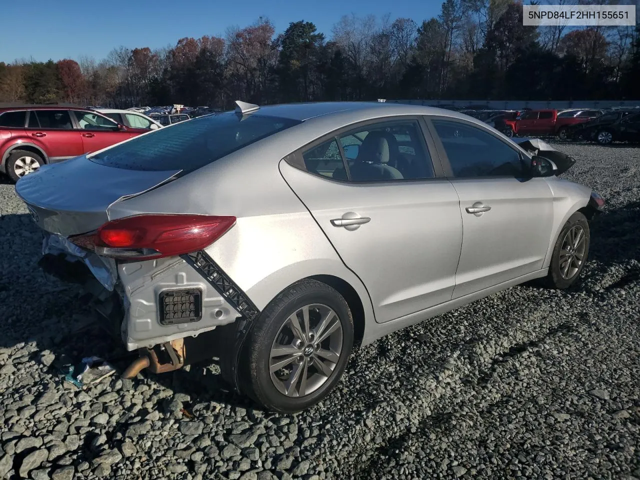 2017 Hyundai Elantra Se VIN: 5NPD84LF2HH155651 Lot: 80961144