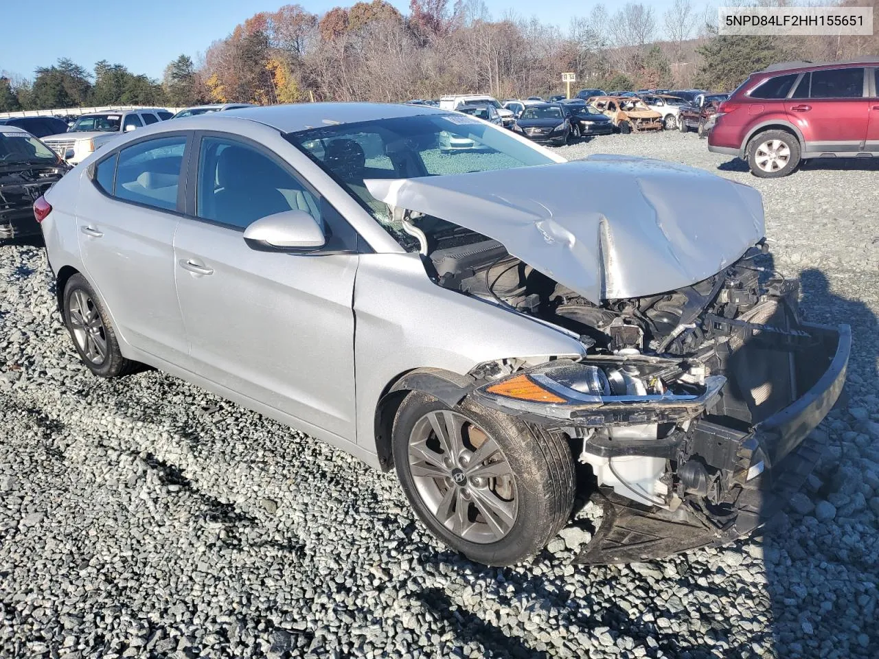 2017 Hyundai Elantra Se VIN: 5NPD84LF2HH155651 Lot: 80961144