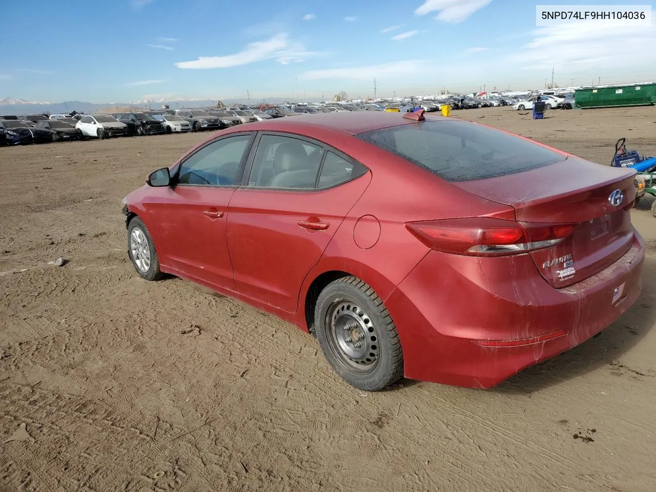 2017 Hyundai Elantra Se VIN: 5NPD74LF9HH104036 Lot: 81282134