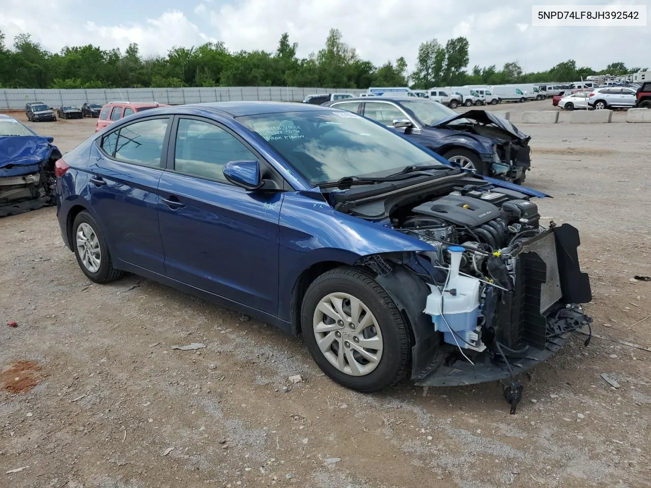 2018 Hyundai Elantra Se VIN: 5NPD74LF8JH392542 Lot: 52140304