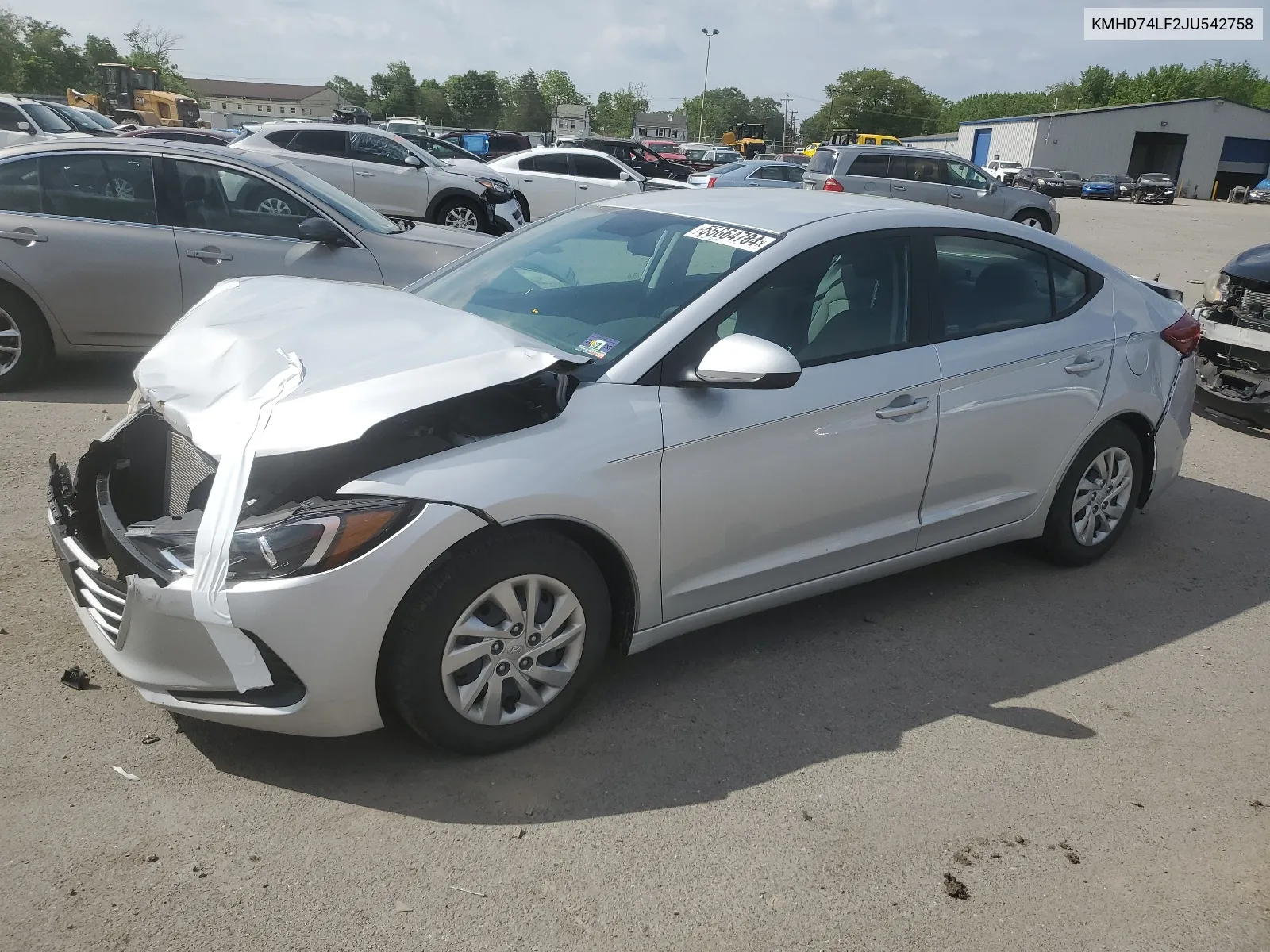 KMHD74LF2JU542758 2018 Hyundai Elantra Se