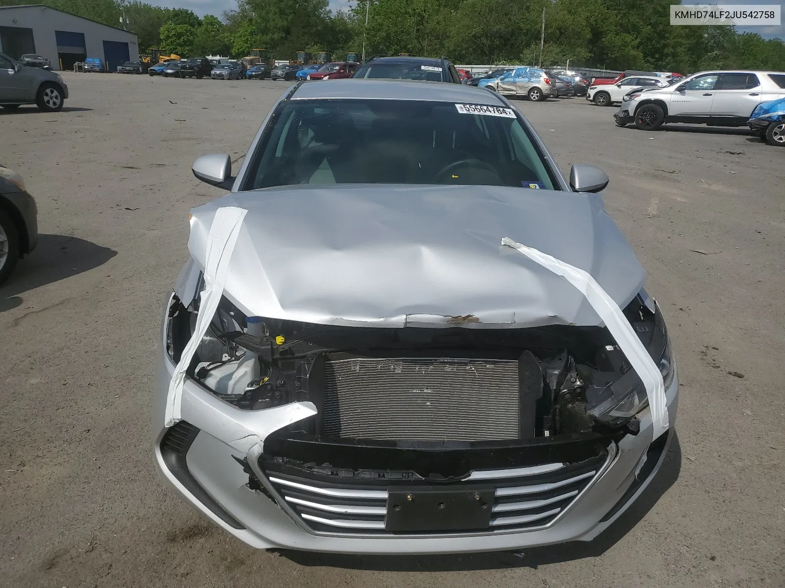 KMHD74LF2JU542758 2018 Hyundai Elantra Se