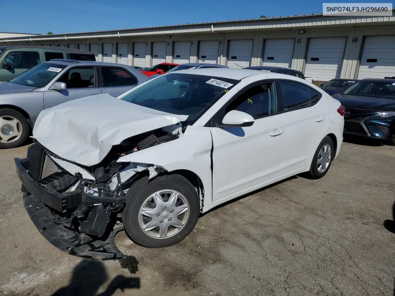 2018 Hyundai Elantra Se VIN: 5NPD74LF3JH296690 Lot: 58140274