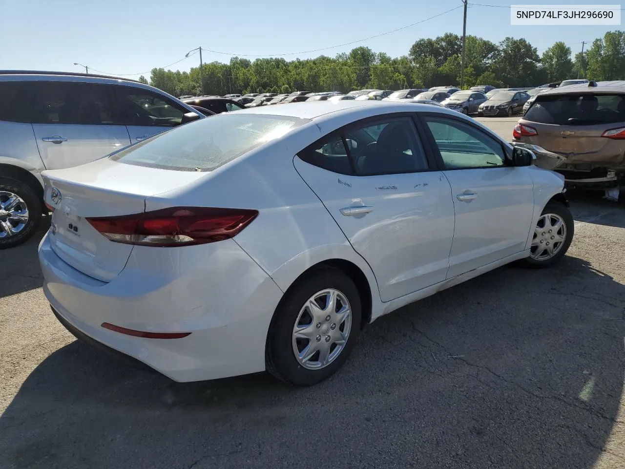 2018 Hyundai Elantra Se VIN: 5NPD74LF3JH296690 Lot: 58140274