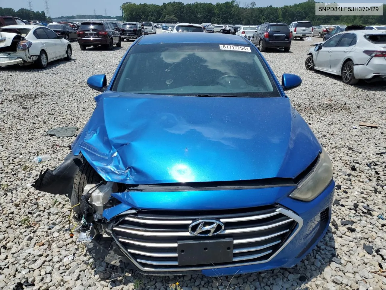 2018 Hyundai Elantra Sel VIN: 5NPD84LF5JH370429 Lot: 61717754