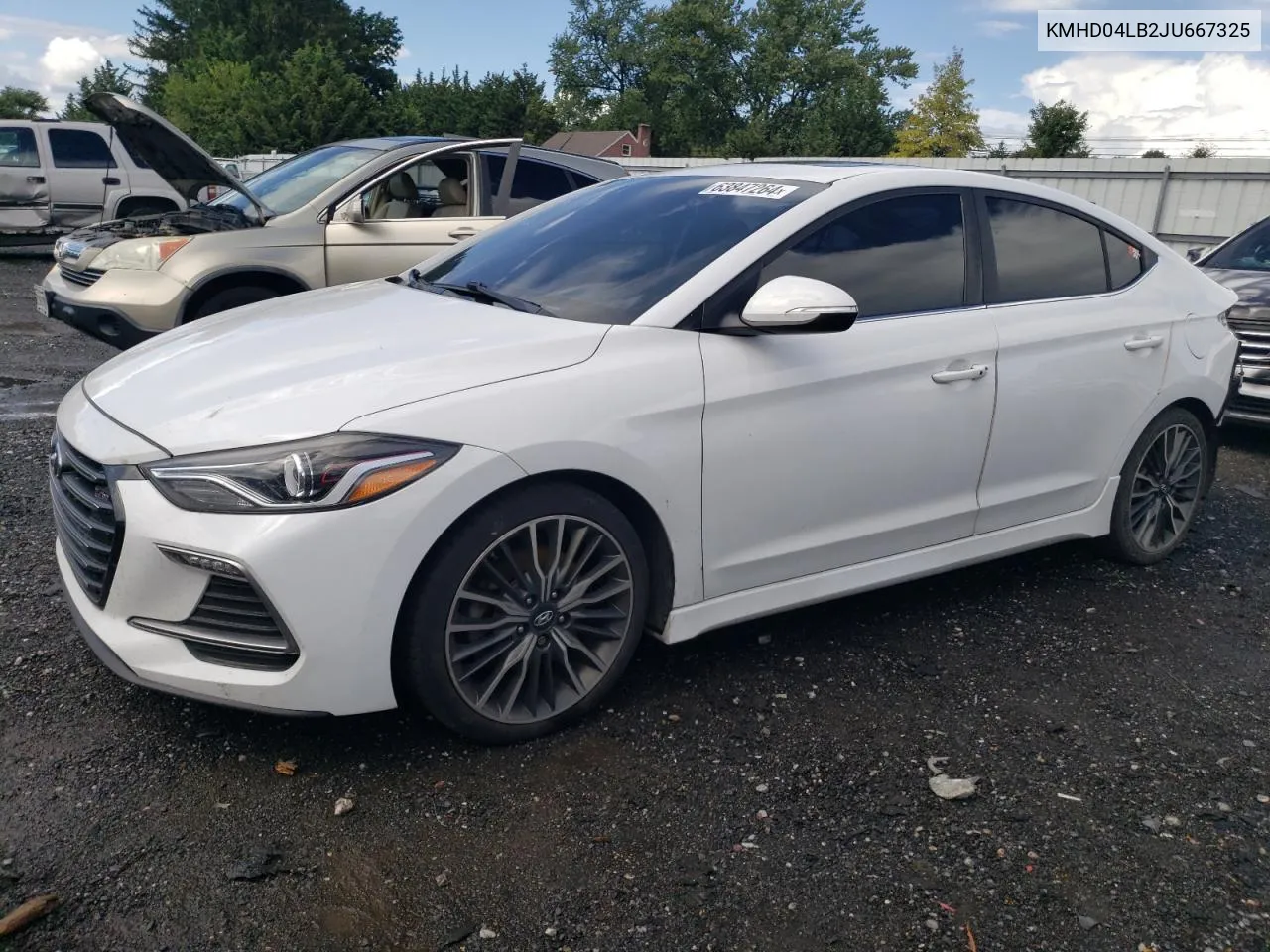 2018 Hyundai Elantra Sport VIN: KMHD04LB2JU667325 Lot: 63847264