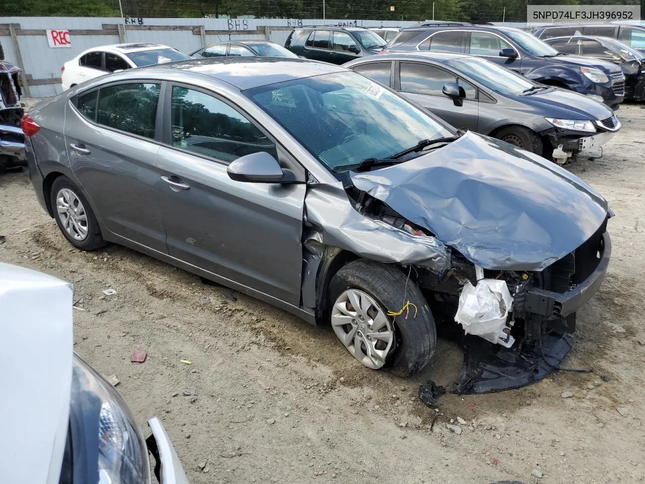 2018 Hyundai Elantra Se VIN: 5NPD74LF3JH396952 Lot: 63857274