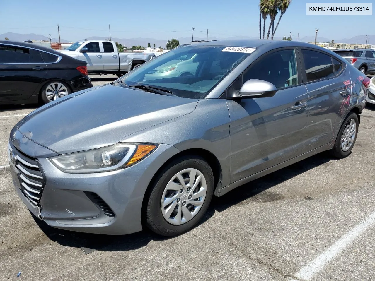 2018 Hyundai Elantra Se VIN: KMHD74LF0JU573314 Lot: 64628374