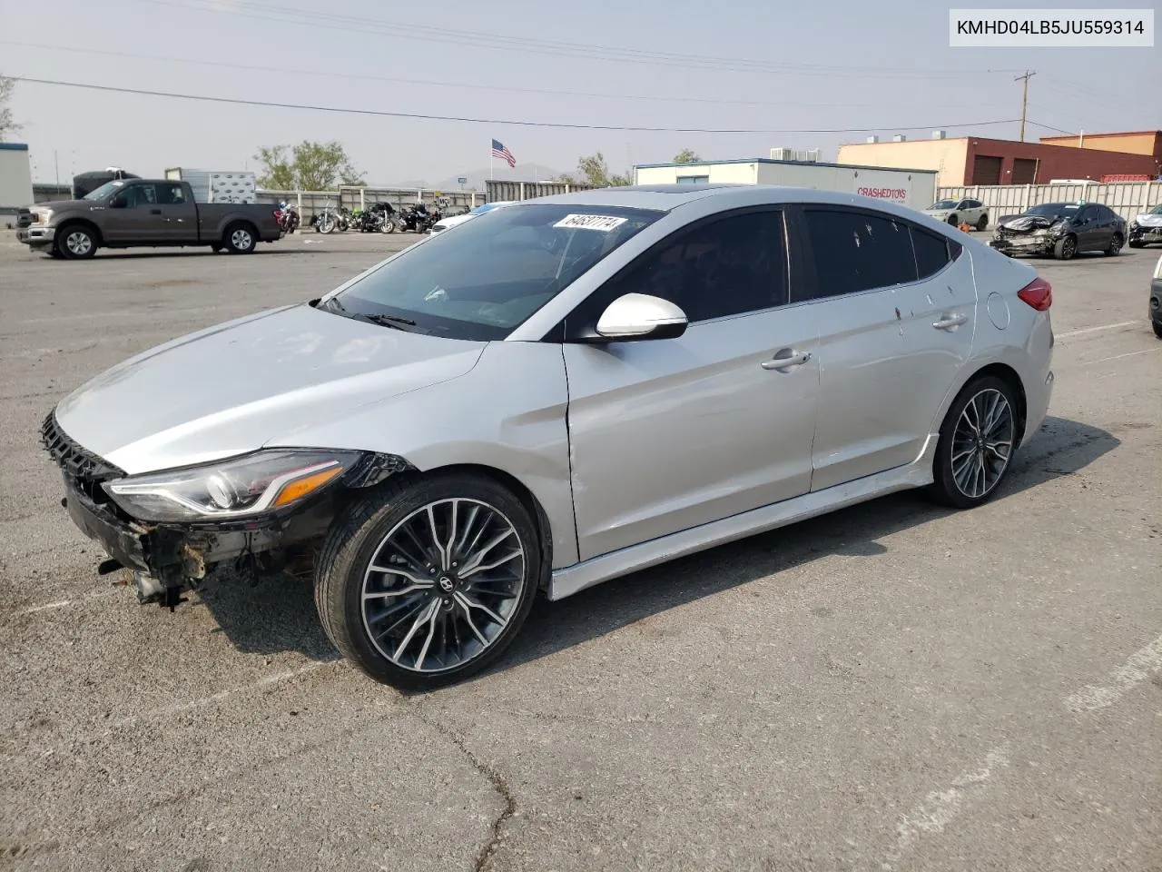 2018 Hyundai Elantra Sport VIN: KMHD04LB5JU559314 Lot: 64637774