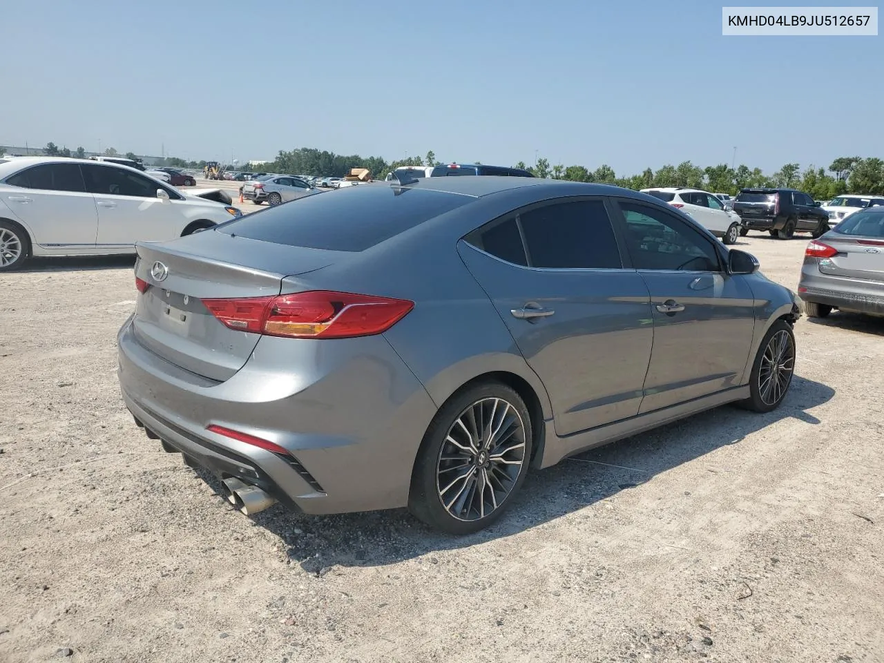 2018 Hyundai Elantra Sport VIN: KMHD04LB9JU512657 Lot: 66128434