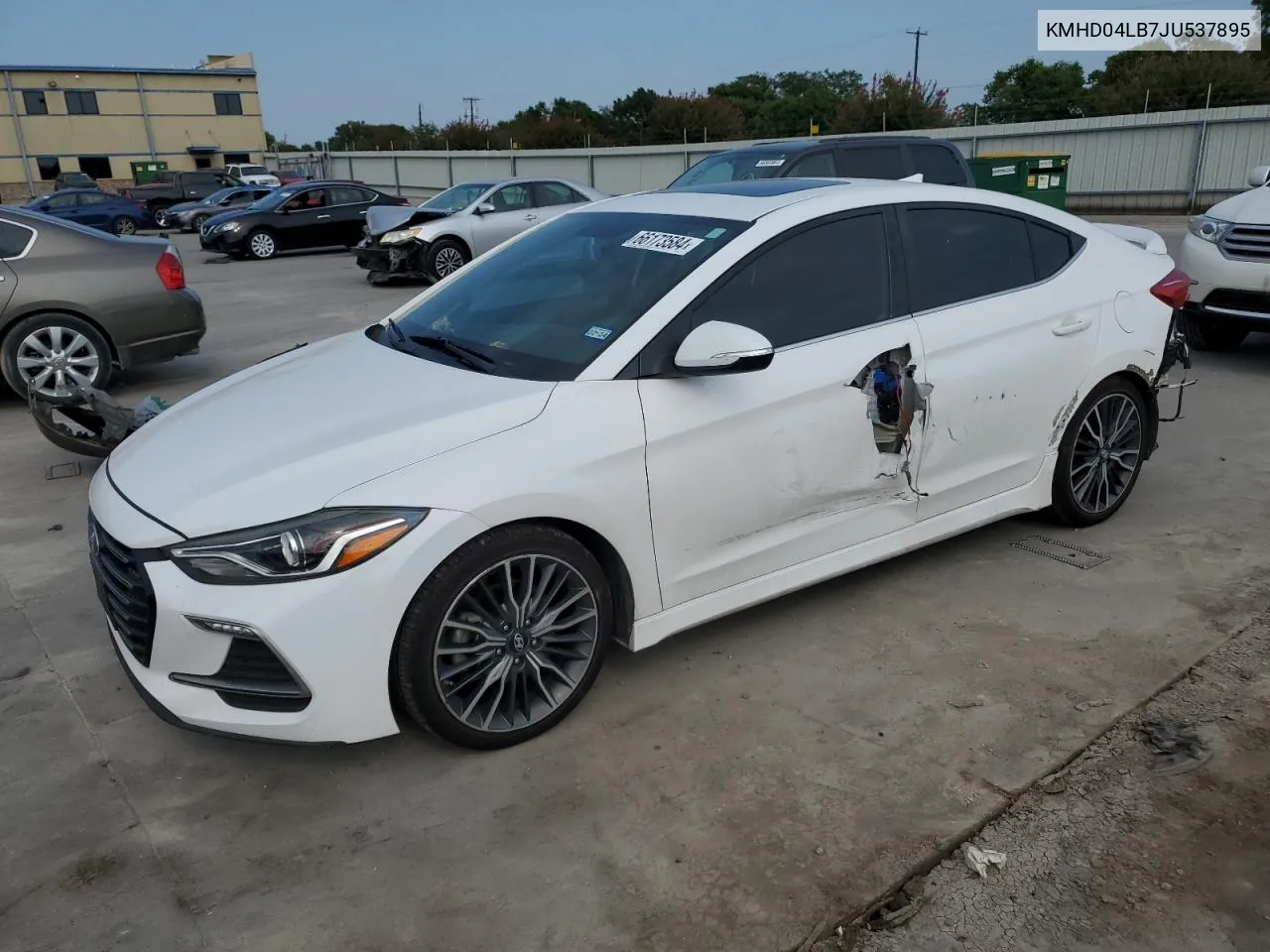 2018 Hyundai Elantra Sport VIN: KMHD04LB7JU537895 Lot: 66173584