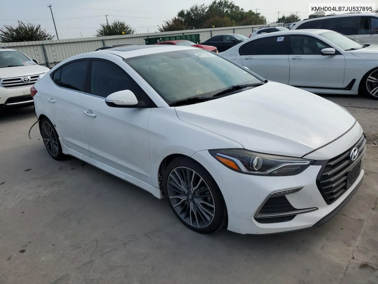 2018 Hyundai Elantra Sport VIN: KMHD04LB7JU537895 Lot: 66173584