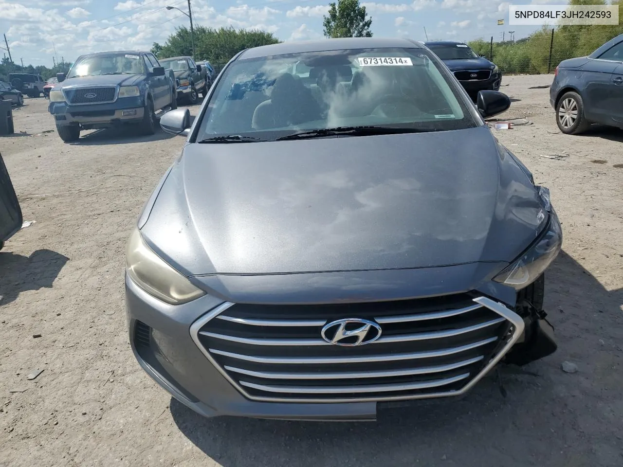 2018 Hyundai Elantra Sel VIN: 5NPD84LF3JH242593 Lot: 67314314